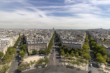 View of avenue de Wagram from the Arc de Triomphe